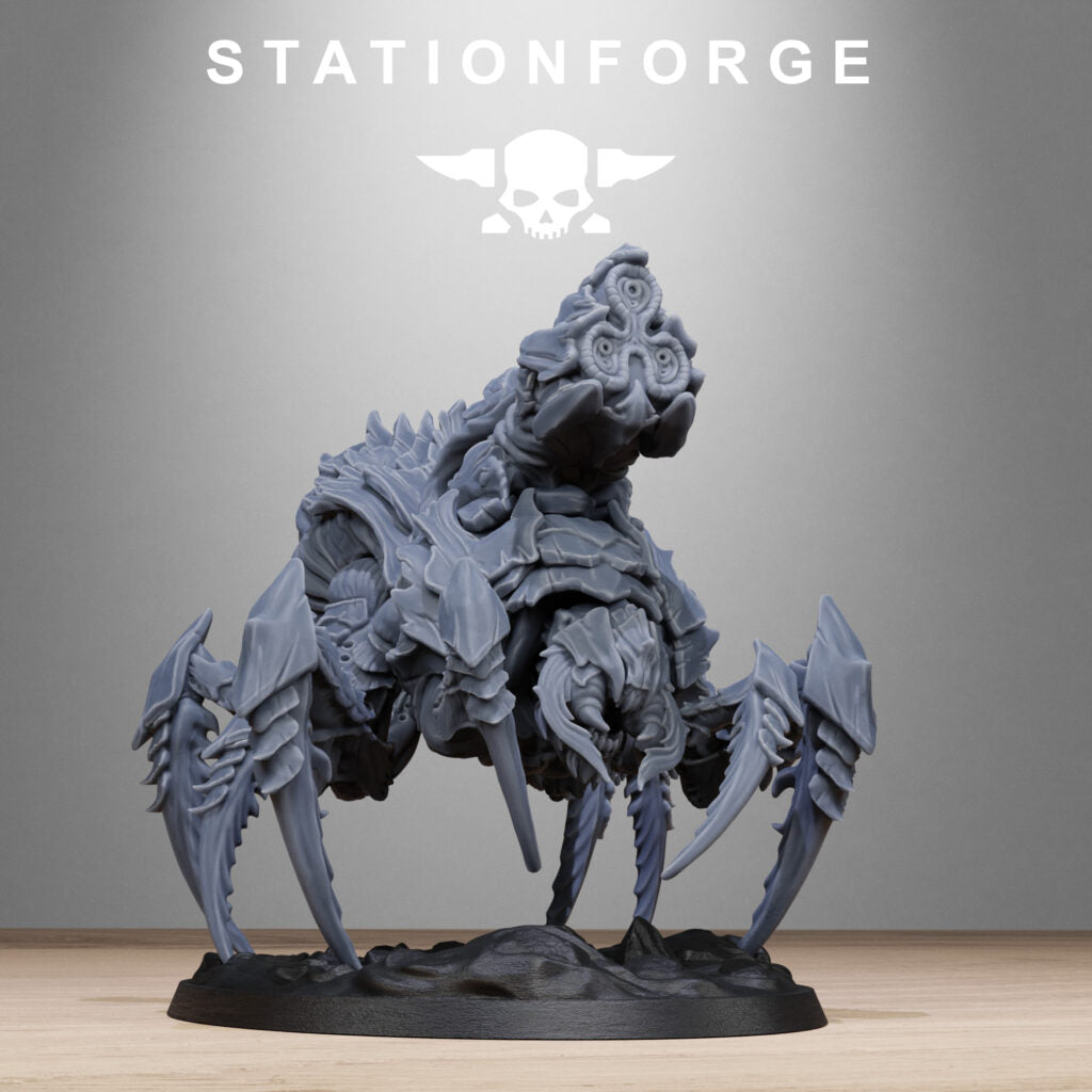 Bio Swarm Silkmaw, proxy miniature, 28mm heroic scale unpainted resin, view 7