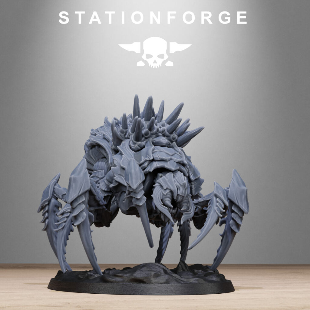 Bio Swarm Silkmaw, proxy miniature, 28mm heroic scale unpainted resin, view 8