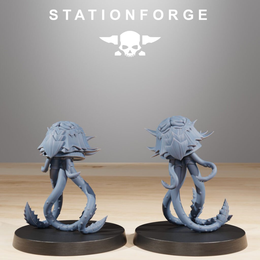 Bio Swarm Synaptrus (11 Units), proxy miniature, squad, 28mm heroic scale unpainted resin, view 5