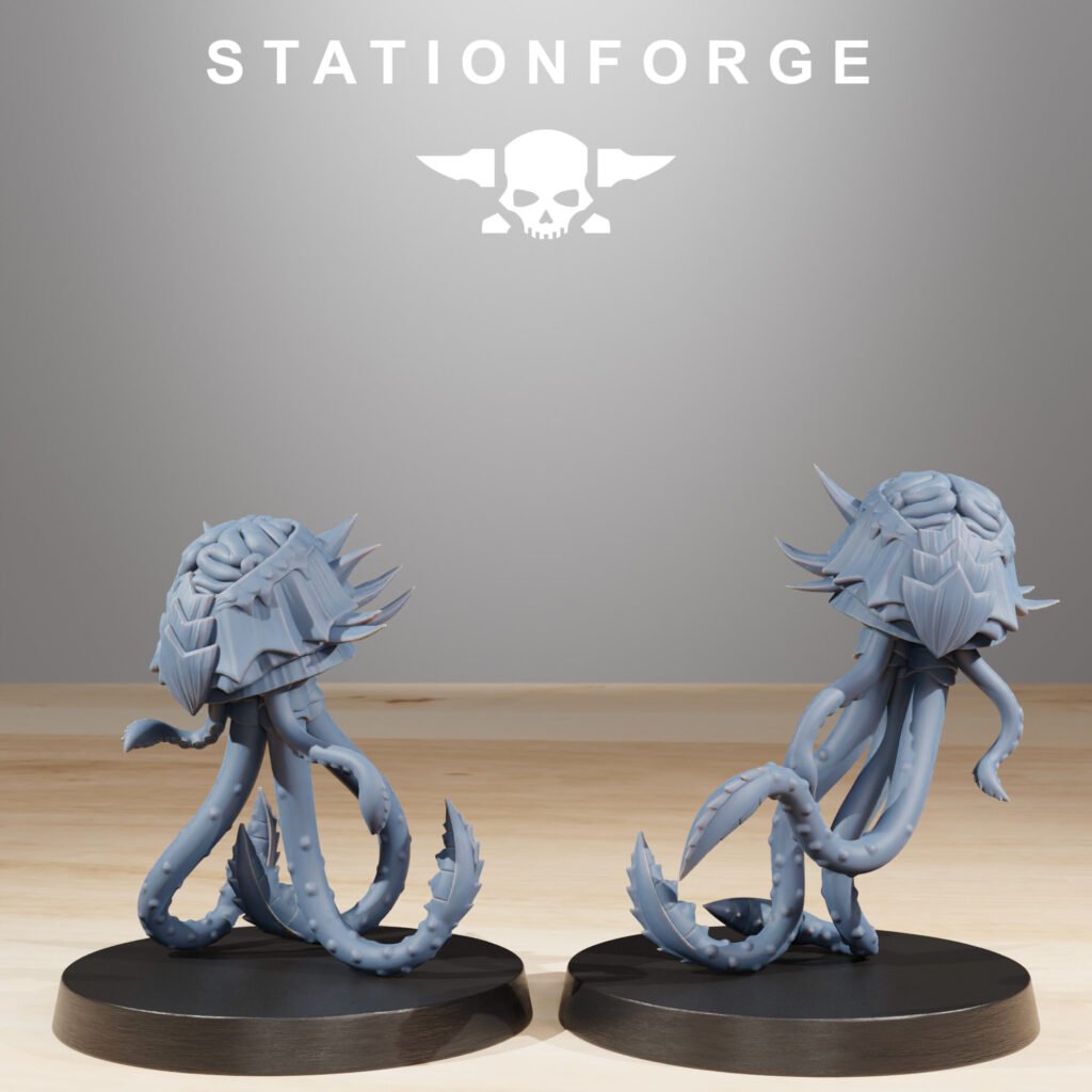 Bio Swarm Synaptrus (11 Units), proxy miniature, squad, 28mm heroic scale unpainted resin, view 6