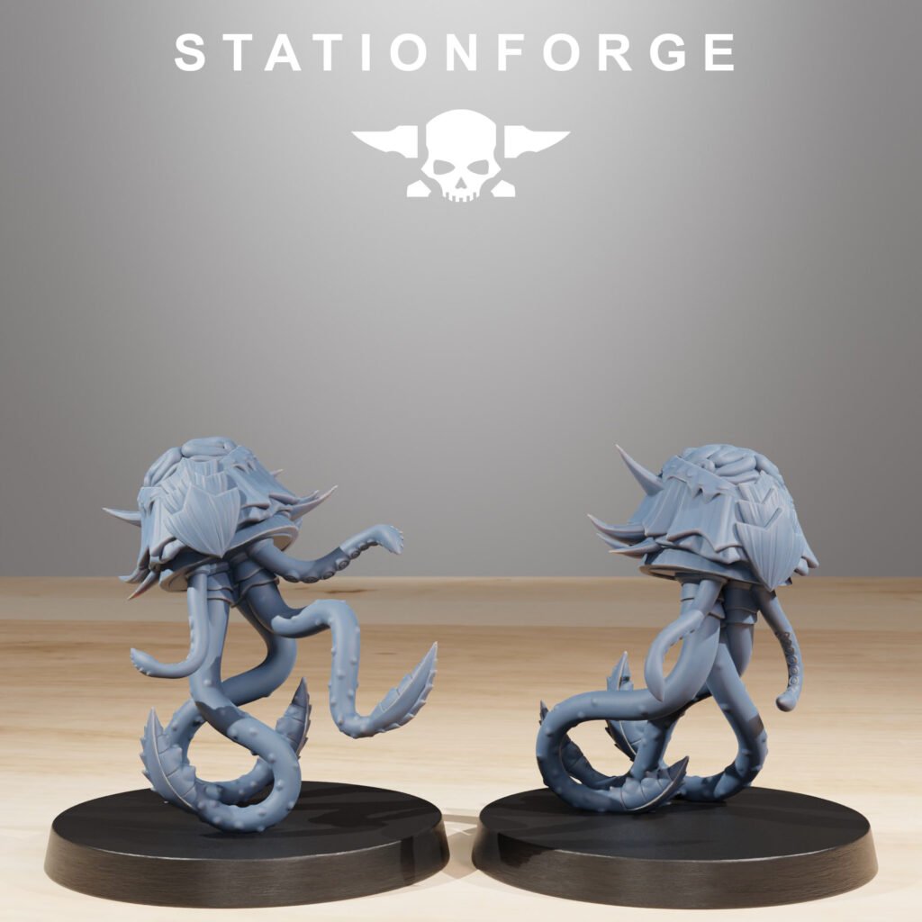 Bio Swarm Synaptrus (11 Units), proxy miniature, squad, 28mm heroic scale unpainted resin, view 7