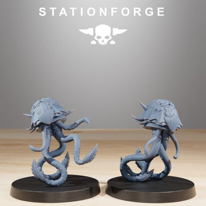 Bio Swarm Synaptrus (11 Units), proxy miniature, squad, 28mm heroic scale unpainted resin, view 7