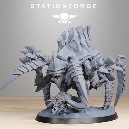 Bio Swarm Tygorthon, proxy miniature, 28mm heroic scale unpainted resin, view 3