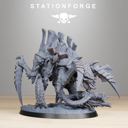 Bio Swarm Tygorthon, proxy miniature, 28mm heroic scale unpainted resin, view 4