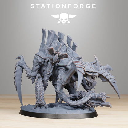 Bio Swarm Tygorthon, proxy miniature, 28mm heroic scale unpainted resin, view 5