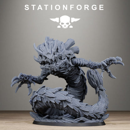Bio Swarm Vermyx, proxy miniature, 28mm heroic scale unpainted resin, view 2