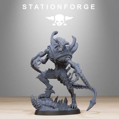 Bio Swarm Void Stalker, proxy miniature, scout, 28mm heroic scale unpainted resin, view 2
