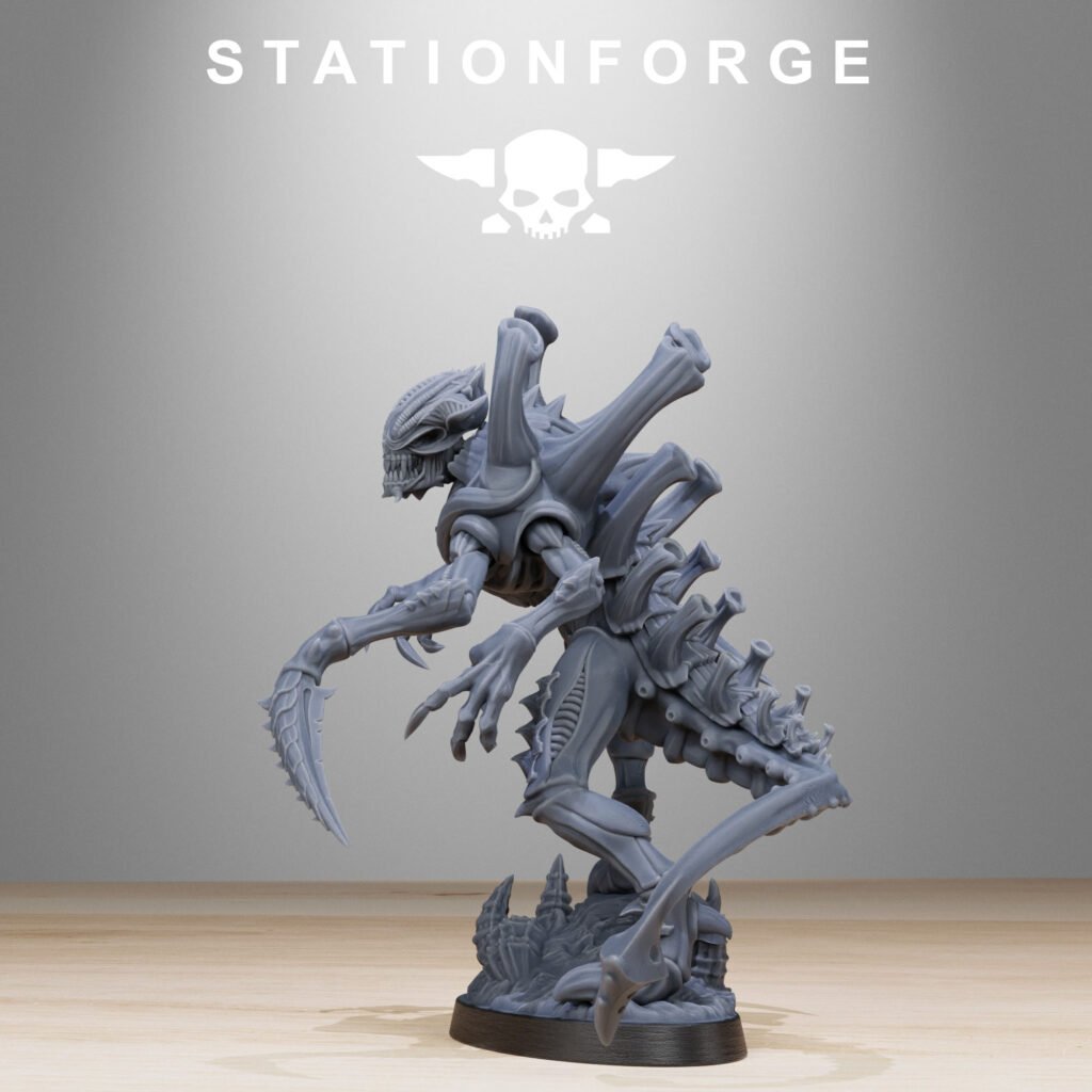 Bio Swarm Void Stalker, proxy miniature, scout, 28mm heroic scale unpainted resin, view 5