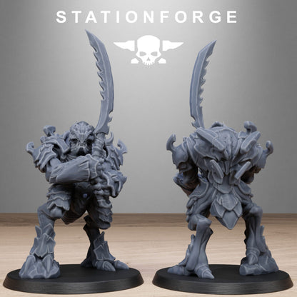 Bio Swarm Warriors (10 Units), proxy miniature, squad, 28mm heroic scale unpainted resin, view 4