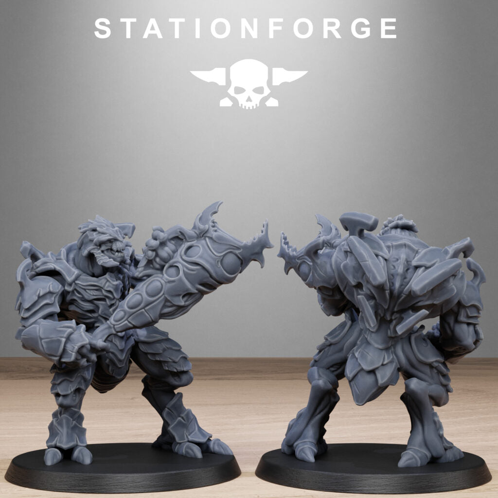 Bio Swarm Warriors (10 Units), proxy miniature, squad, 28mm heroic scale unpainted resin, view 8