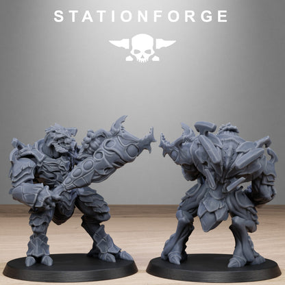 Bio Swarm Warriors (10 Units), proxy miniature, squad, 28mm heroic scale unpainted resin, view 8