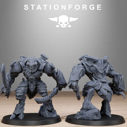 Bio Swarm Warriors (10 Units), proxy miniature, squad, 28mm heroic scale unpainted resin, view 10