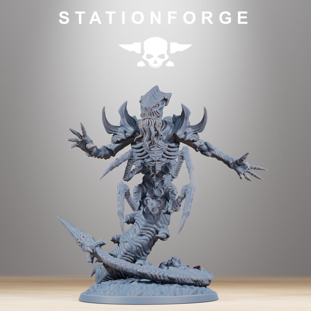 Bio Swarm Wormaak, proxy miniature, 28mm heroic scale unpainted resin