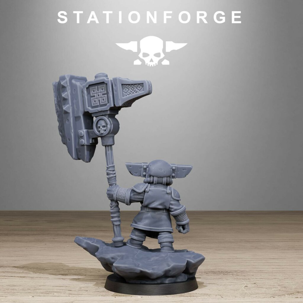 Hive Citizens Forgelings Mystical Beings (Scaled For 32Mm Bases), proxy miniature, 28mm heroic scale unpainted resin, view 3
