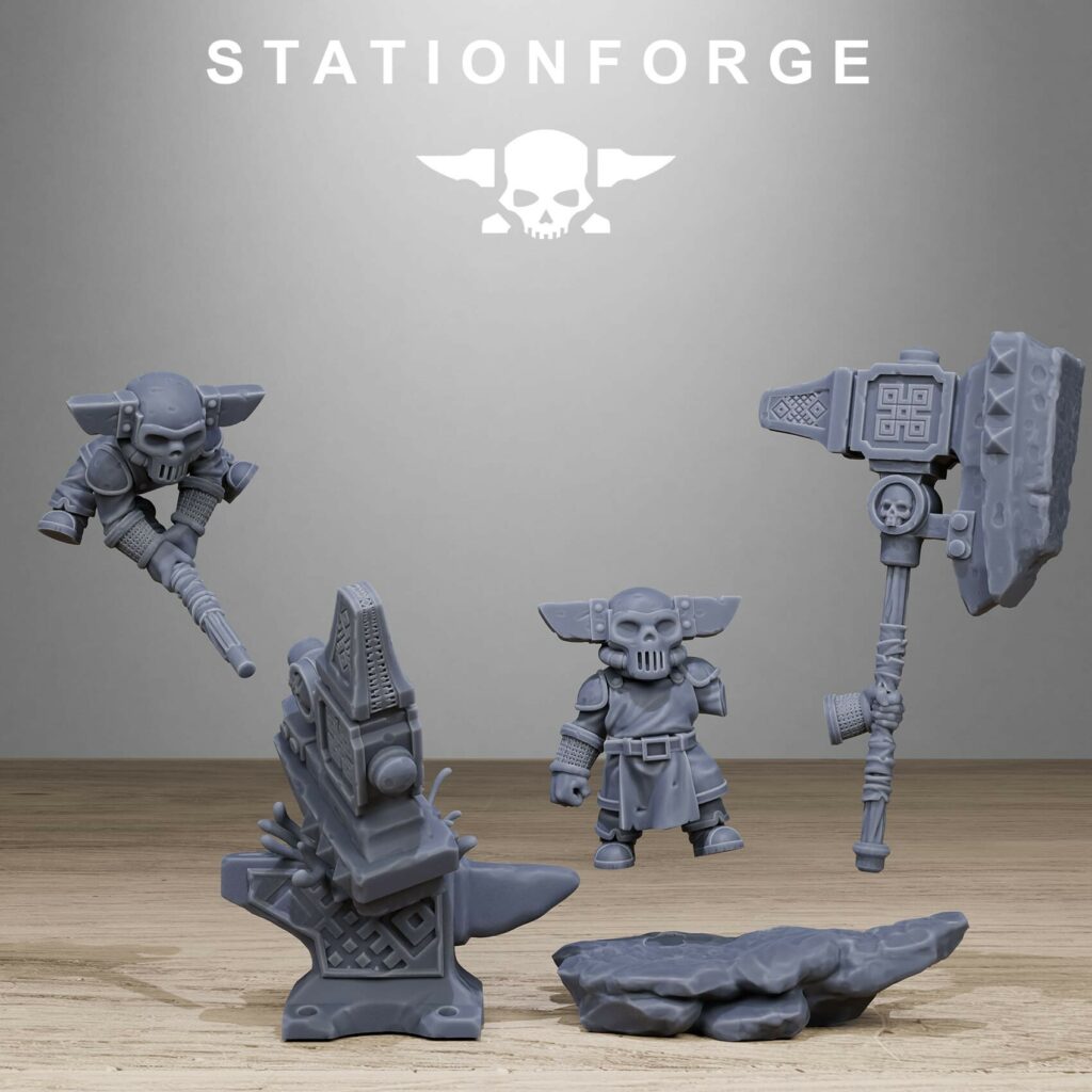 Hive Citizens Forgelings Mystical Beings (Scaled For 32Mm Bases), proxy miniature, 28mm heroic scale unpainted resin, view 7