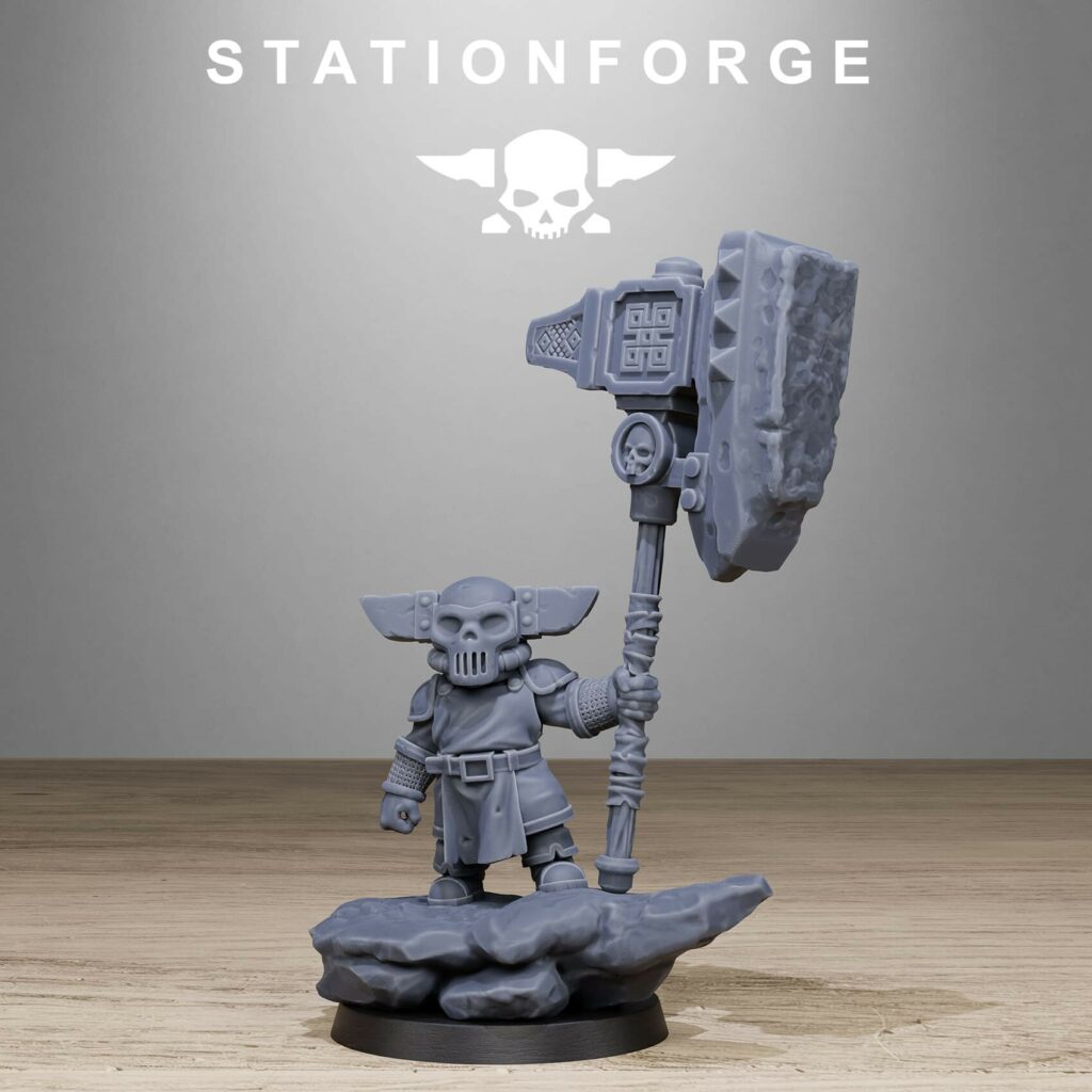 Hive Citizens Forgelings Mystical Beings (Scaled For 50Mm Bases), proxy miniature, 28mm heroic scale unpainted resin, view 2