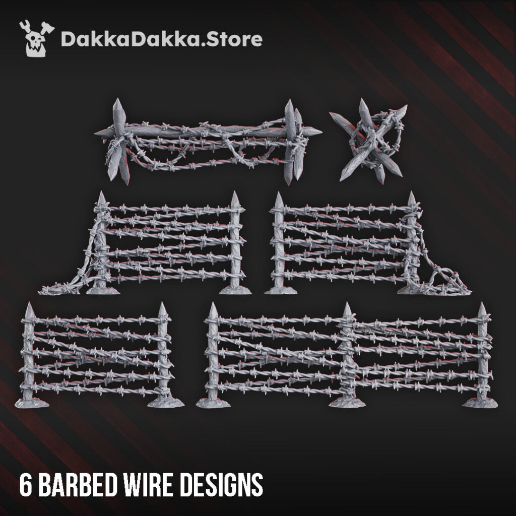 Trench Warfare Barbed Wires, resin conversion bits, bits, 28mm heroic scale unpainted resin