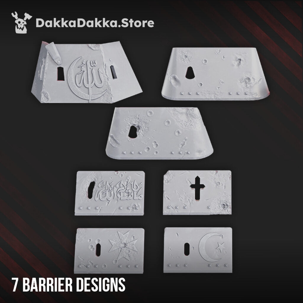 Trench Warfare Barriers, resin conversion bits, bits, 28mm heroic scale unpainted resin