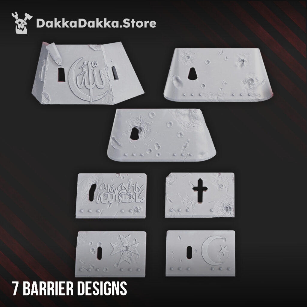 Trench Warfare Barriers, resin conversion bits, bits, 28mm heroic scale unpainted resin, view 2