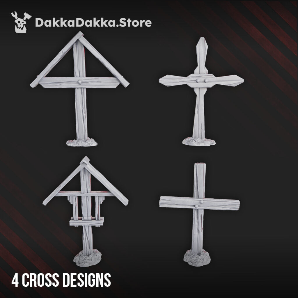 Trench Warfare Crosses, resin conversion bits, bits, 28mm heroic scale unpainted resin