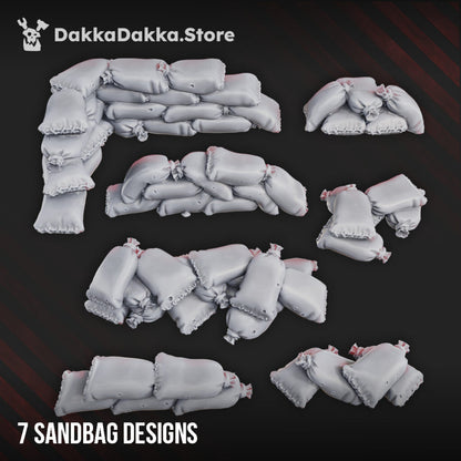 Trench Warfare Sandbags, resin conversion bits, bits, 28mm heroic scale unpainted resin, view 2
