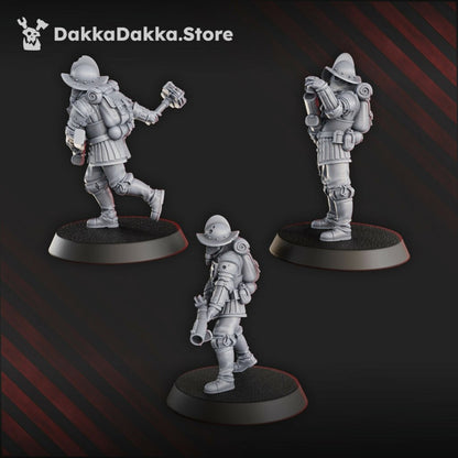 Trench Warfare Torquemadas Conquistador Bombers, proxy miniature, 28mm heroic scale unpainted resin, view 3