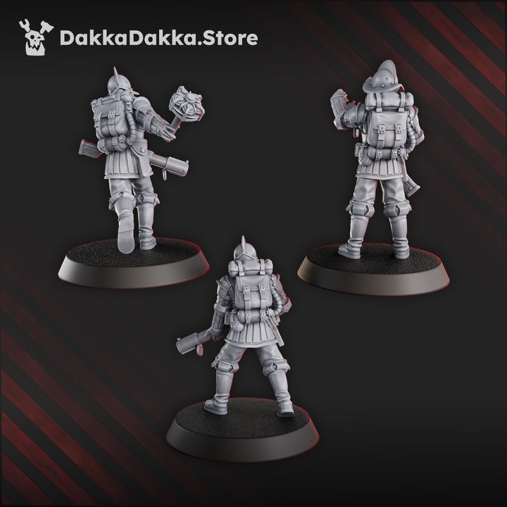 Trench Warfare Torquemadas Conquistador Bombers, proxy miniature, 28mm heroic scale unpainted resin, view 6
