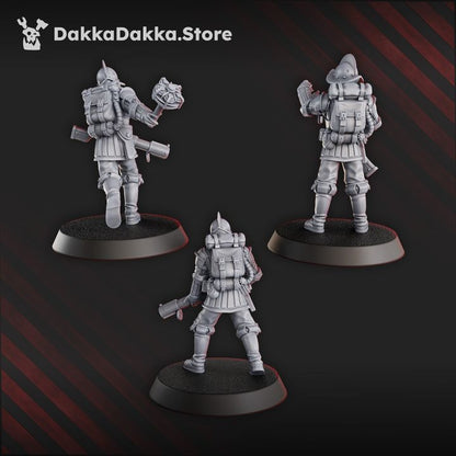 Trench Warfare Torquemadas Conquistador Bombers, proxy miniature, 28mm heroic scale unpainted resin, view 6