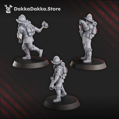 Trench Warfare Torquemadas Conquistador Bombers, proxy miniature, 28mm heroic scale unpainted resin, view 7