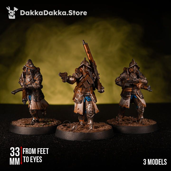 Trench Warfare Torquemadas Conquistador Heavy Support, proxy miniature, heavy weapons, 28mm heroic scale unpainted re, view 4
