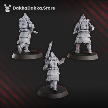 Trench Warfare Torquemadas Conquistador Heavy Support, proxy miniature, heavy weapons, 28mm heroic scale unpainted re, view 5