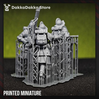 Trench Warfare Torquemadas Conquistador Heavy Support, proxy miniature, heavy weapons, 28mm heroic scale unpainted re, view 7