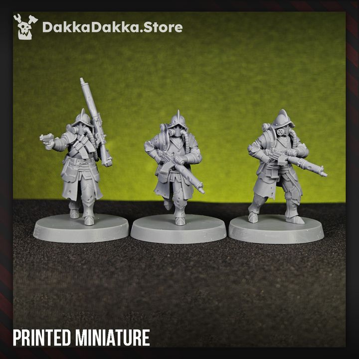 Trench Warfare Torquemadas Conquistador Heavy Support, proxy miniature, heavy weapons, 28mm heroic scale unpainted re, view 8