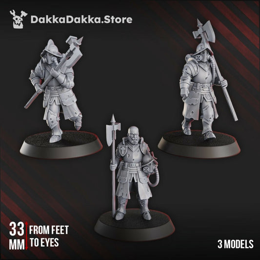 Trench Warfare Torquemadas Conquistador Vanguard, proxy miniature, scout, 28mm heroic scale unpainted resin