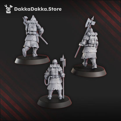 Trench Warfare Torquemadas Conquistador Vanguard, proxy miniature, scout, 28mm heroic scale unpainted resin, view 5