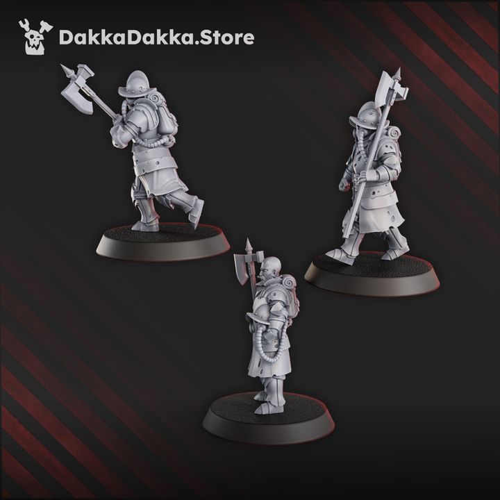 Trench Warfare Torquemadas Conquistador Vanguard, proxy miniature, scout, 28mm heroic scale unpainted resin, view 6
