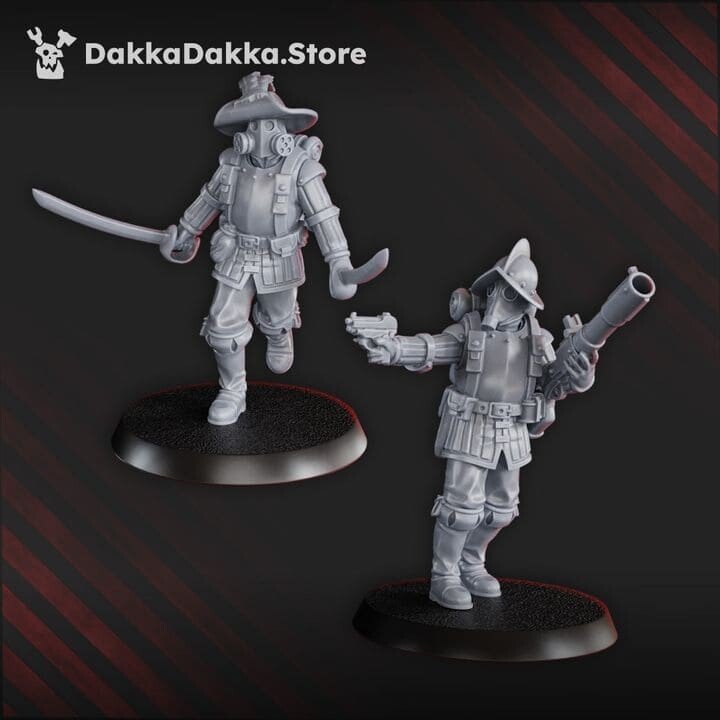 Trench Warfare Torquemadas Conquistadors, proxy miniature, 28mm heroic scale unpainted resin, view 3