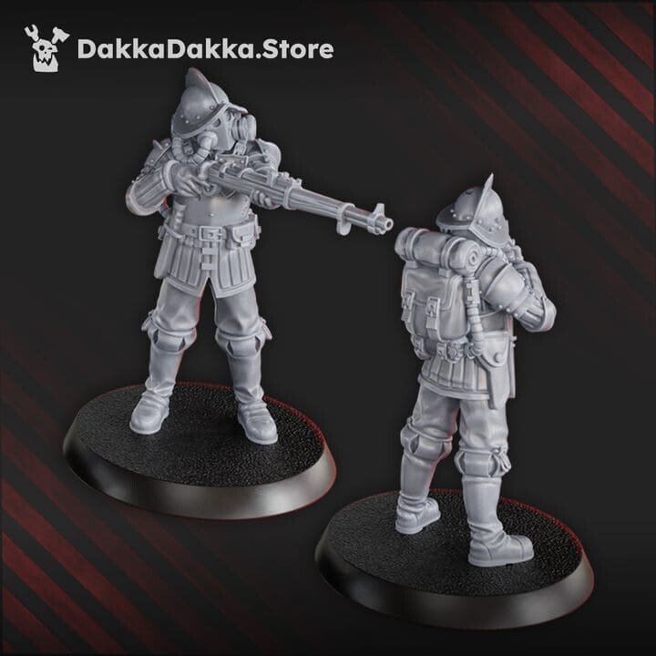 Trench Warfare Torquemadas Cortezs Conquistadors, proxy miniature, 28mm heroic scale unpainted resin, view 3