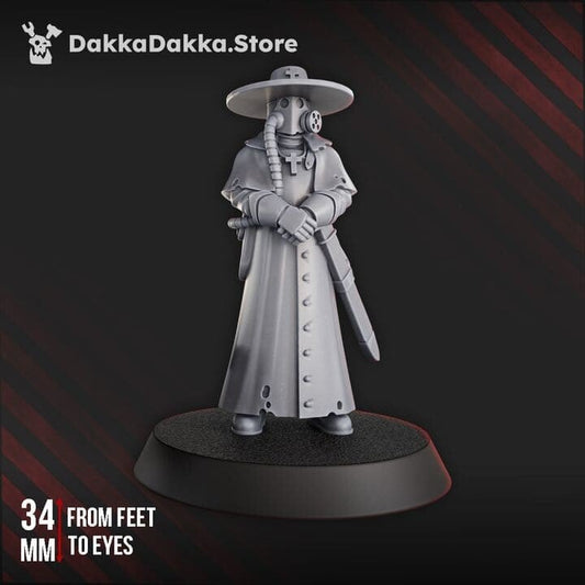Trench Warfare Torquemadas Priest, proxy miniature, character, 28mm heroic scale unpainted resin