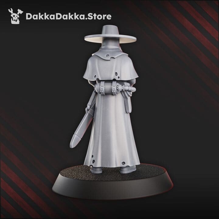 Trench Warfare Torquemadas Priest, proxy miniature, character, 28mm heroic scale unpainted resin, view 2