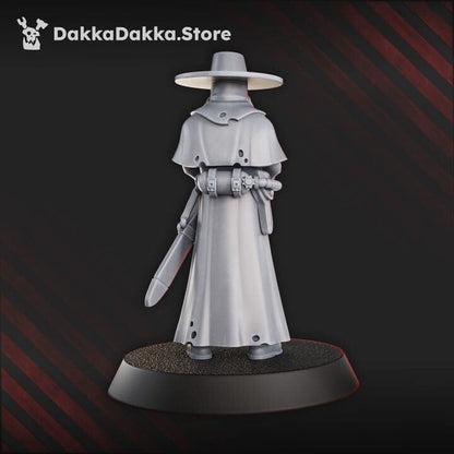 Trench Warfare Torquemadas Priest, proxy miniature, character, 28mm heroic scale unpainted resin, view 2