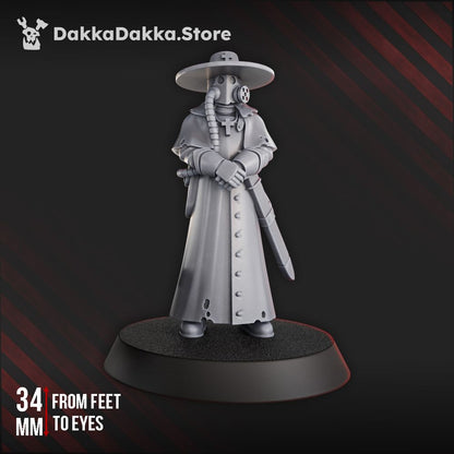Trench Warfare Torquemadas Priest, proxy miniature, character, 28mm heroic scale unpainted resin, view 5