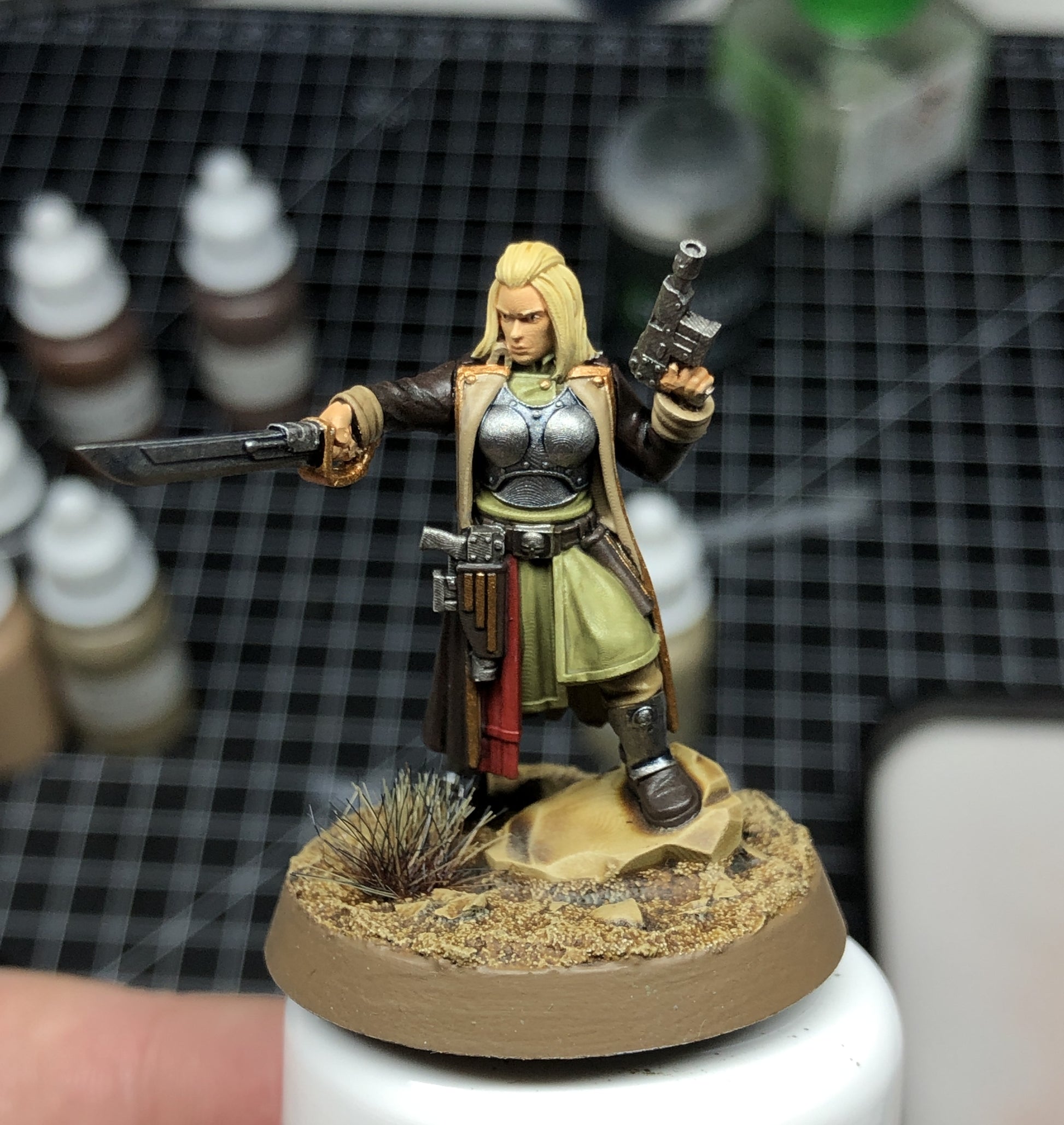 The Duchess, Imperial Army proxy miniature, character, 28mm heroic scale unpainted resin, view 4