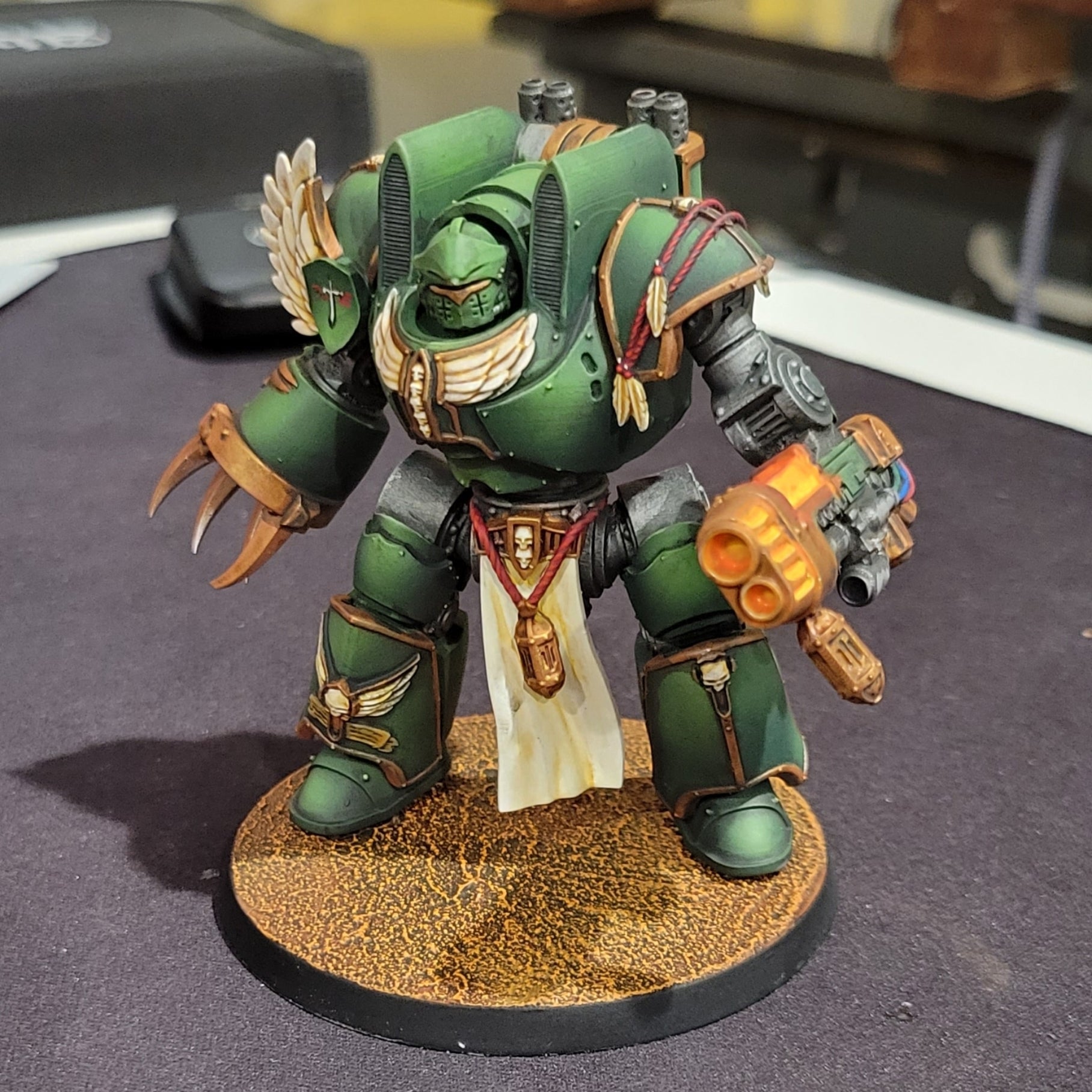 Hooded Knights Stormdread, proxy miniature, walker, 28mm heroic scale unpainted resin, view 5