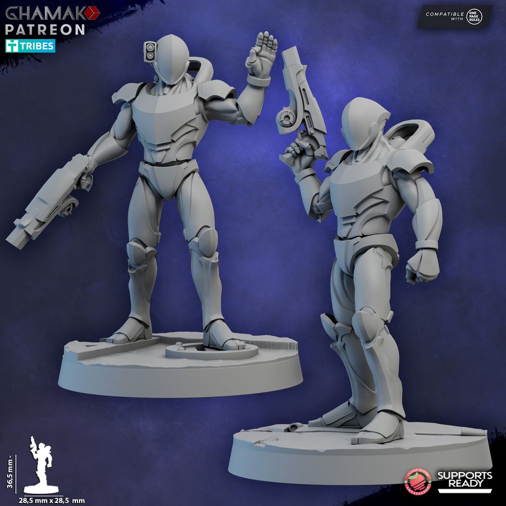 Space Elves Kythera With Clades, Eldar proxy miniature, 28mm heroic scale unpainted resin, view 6