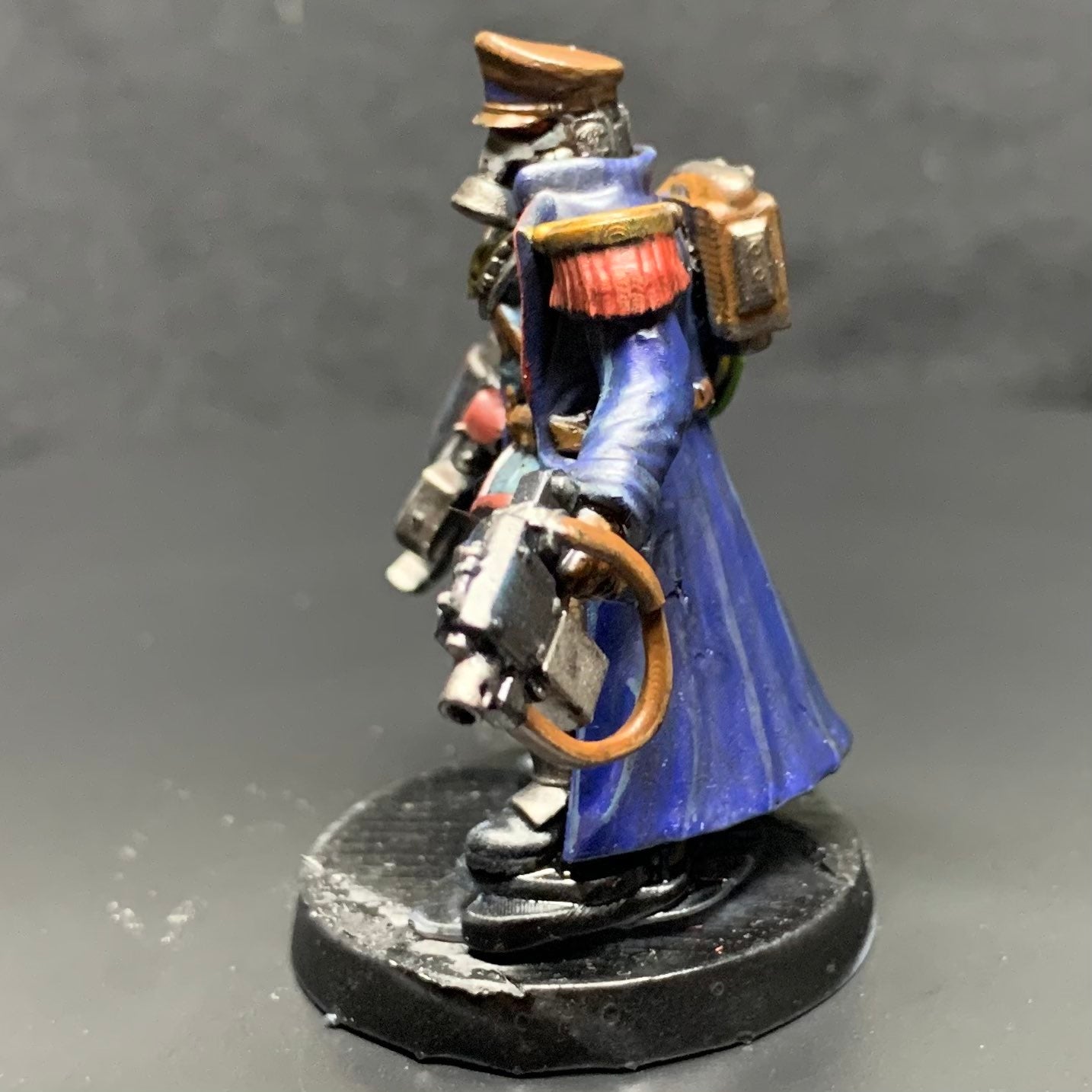 Grim Guard Officer, Imperial Army proxy miniature, infantry, 28mm heroic scale unpainted resin, view 6