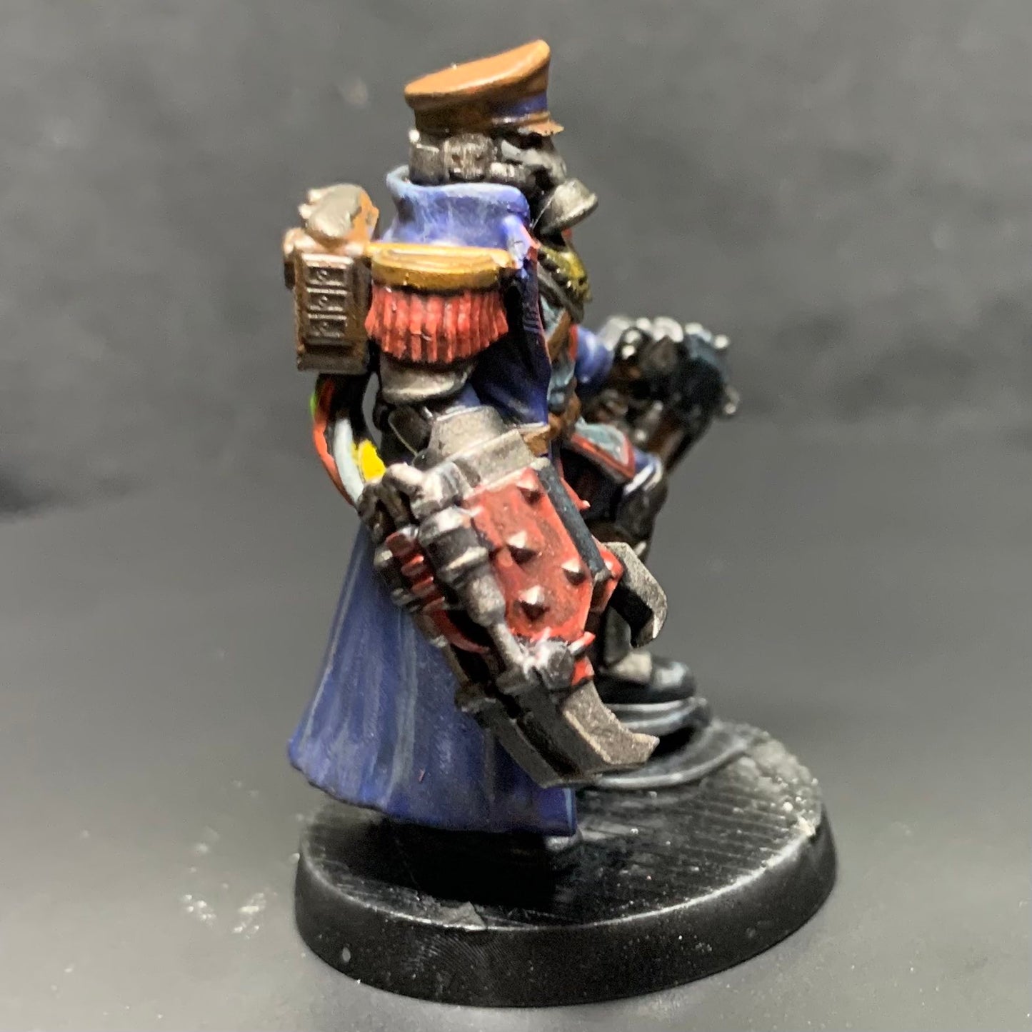 Grim Guard Officer, Imperial Army proxy miniature, infantry, 28mm heroic scale unpainted resin, view 4