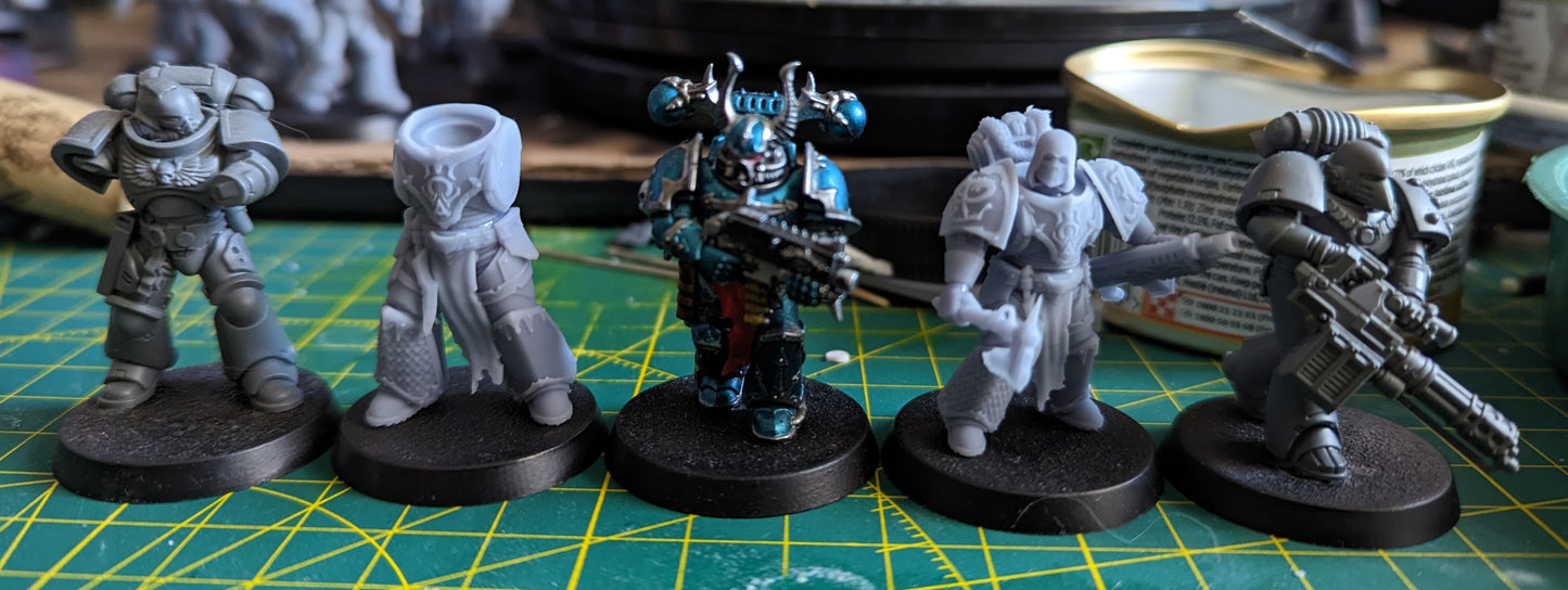 Space Knights Core Set, resin conversion bits, bits, 28mm heroic scale unpainted resin