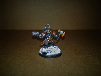 Space Dwarf Thane, proxy miniature, 28mm heroic scale unpainted resin, view 3