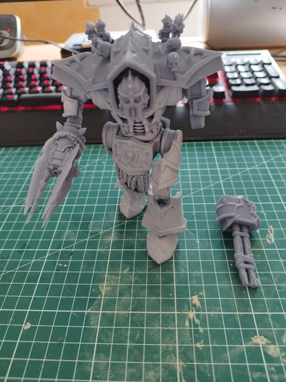 Dark Dark Space Knights Annihilator, Dark Space Knights proxy miniature, 28mm heroic scale unpainted resin, view 4